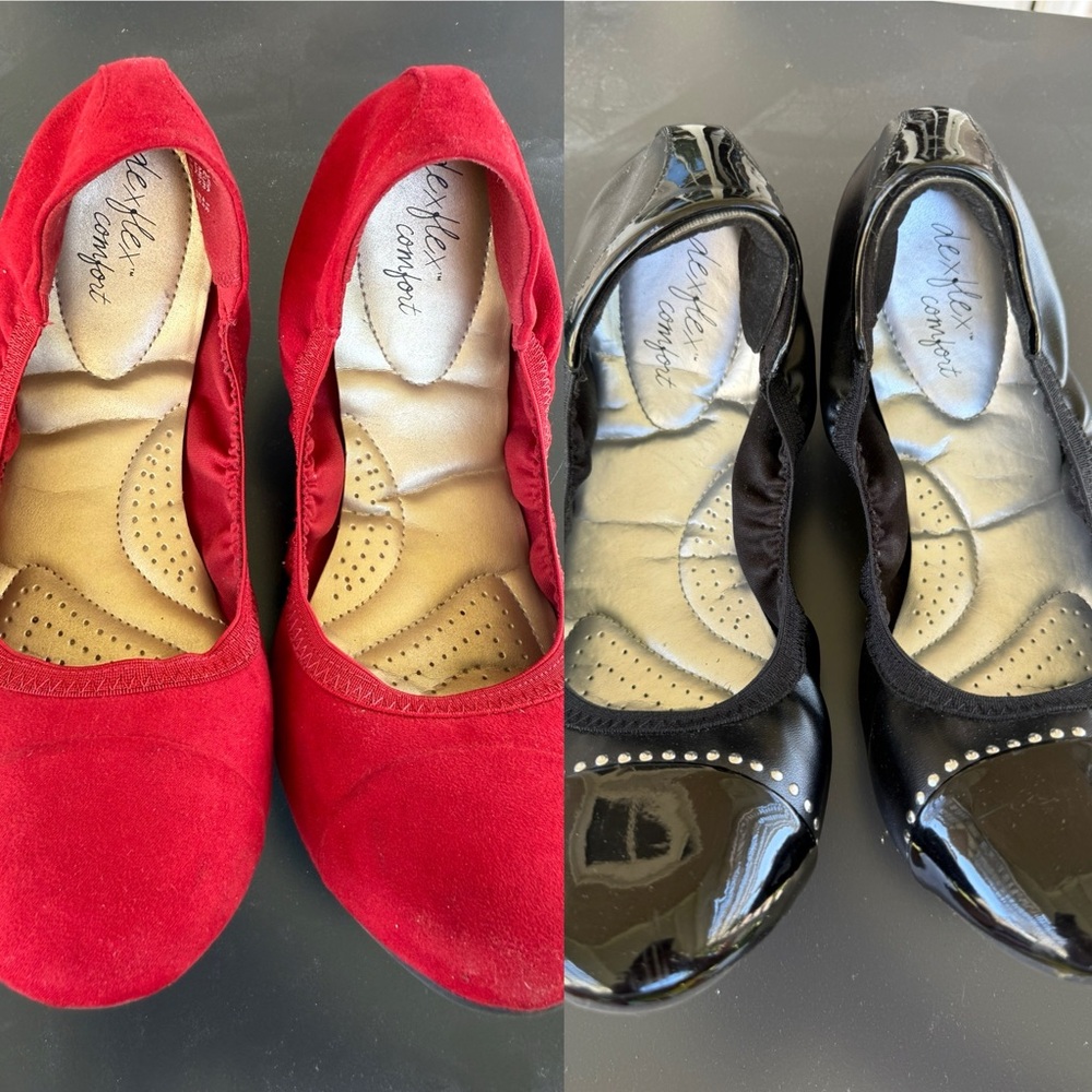 2 pairs of comfort ballet flats